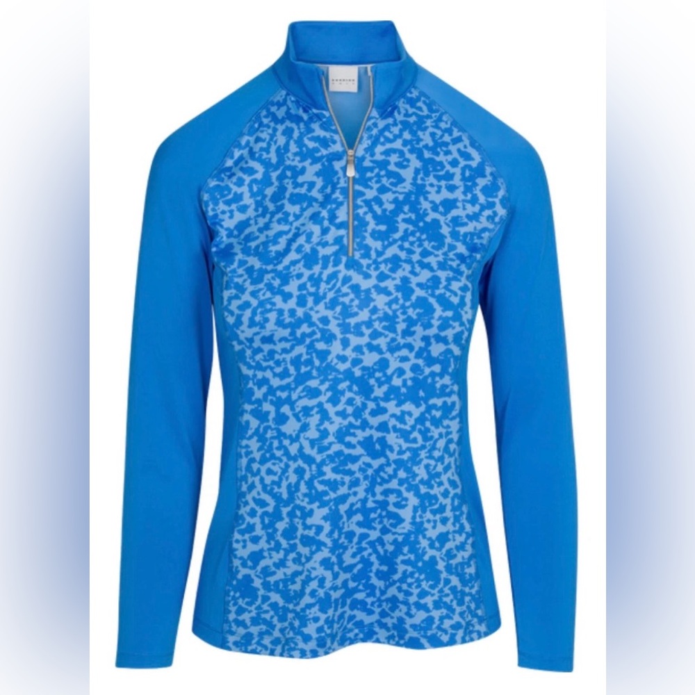 Dunning Golf Women’s Ayla Jersey Pullover Long Sleeve Quarter Zip Jacket Shirt L